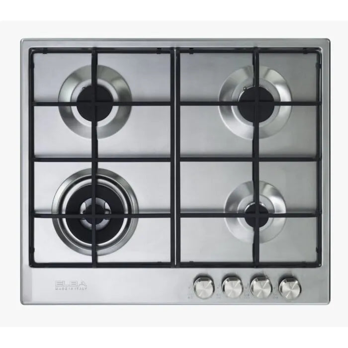 Elba 60cm Stainless Steel 4 Burner Gas Hob - 02-ELIO65-445L