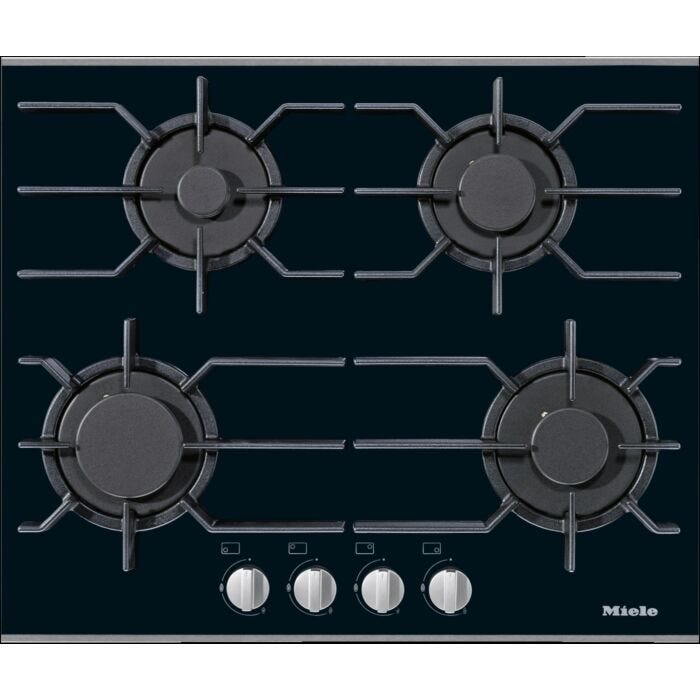 Miele 626mm Black Stainless Steel Gas Hob - KM3010 G