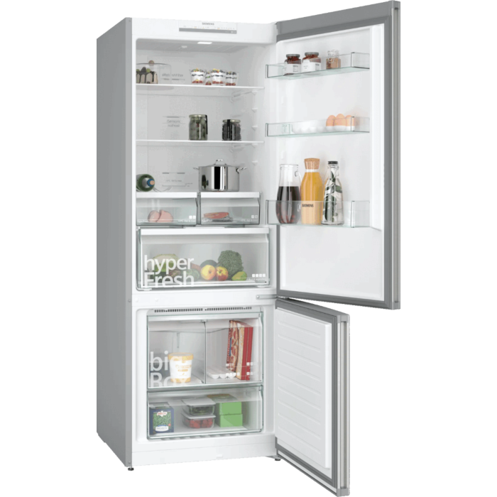 Siemens 186 x 70cm Stainless Steel iQ300 Combi Bottom Freezer Freestanding Fridge-Freezer - KG55NVIE0N