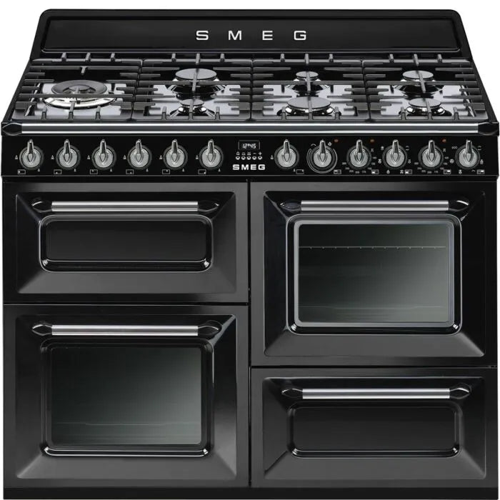 Smeg 110cm Black 7 burner Victoria Cooker - TR4110BL1