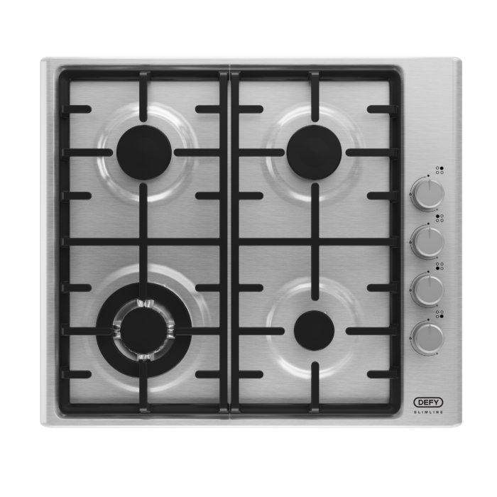 Defy Slimline Gas Hob Side Control (Stainless Steel) - DHG602