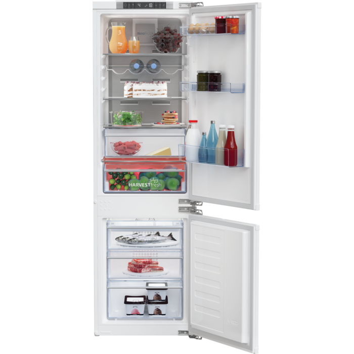 Beko 54cm White Integrated Combi Fridge Freezer - BCNA275E4FN