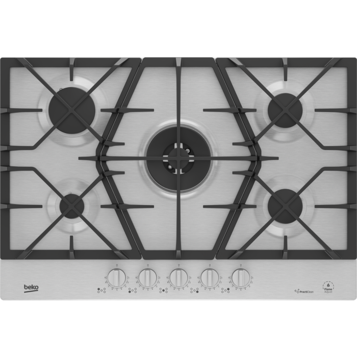 Beko 75cm Gas Hob Stainless Steel Inox - HIAW75226SXE