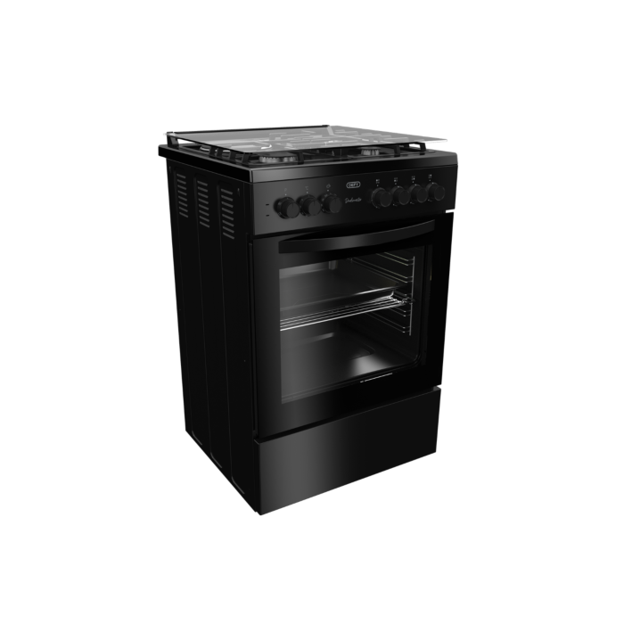 Defy 60cm Black 3 Gas 1 Solid Plate Stove - DGS679