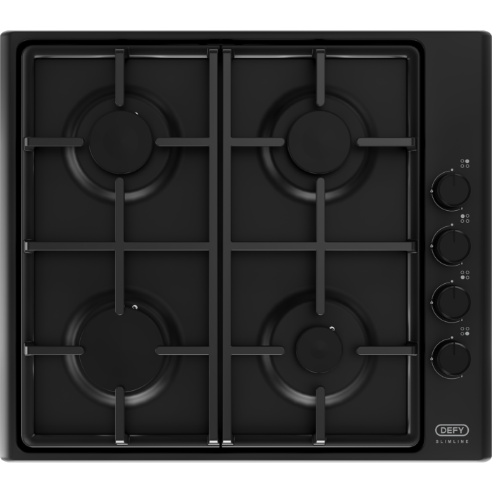Defy 60cm Black Gas Hob - DHG132