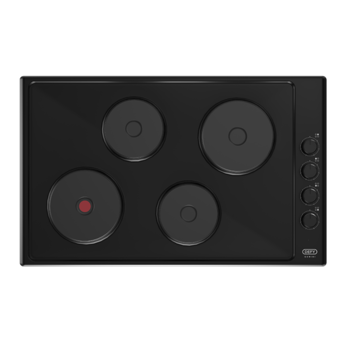 Defy 90cm Black Gemini Solid Hob - DHD416