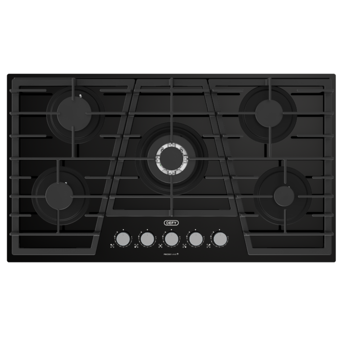 Defy 90cm 5Burner Gas On Glass Hob - DHG931