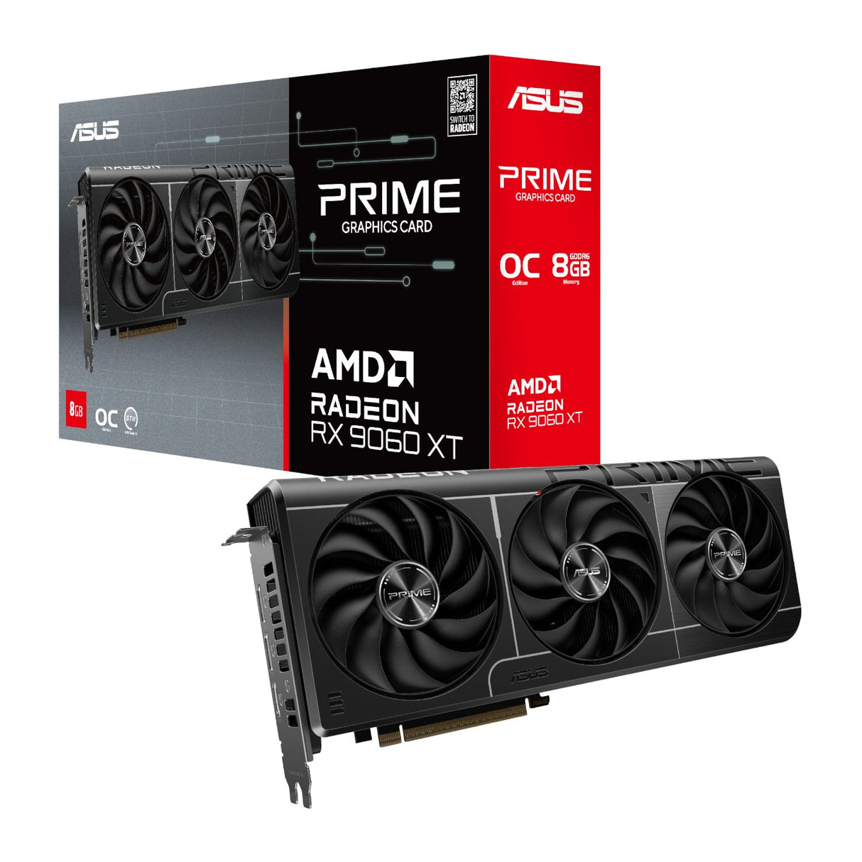 ASUS Prime Radeon™ RX 9060 XT 8GB GDDR6 OC Edition Graphics Card