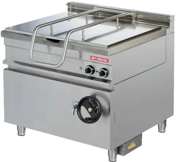 Arisco EP922 Tilting Pan - 95Lt Stainless Steel Gas Stove with Electric Oven - Silver