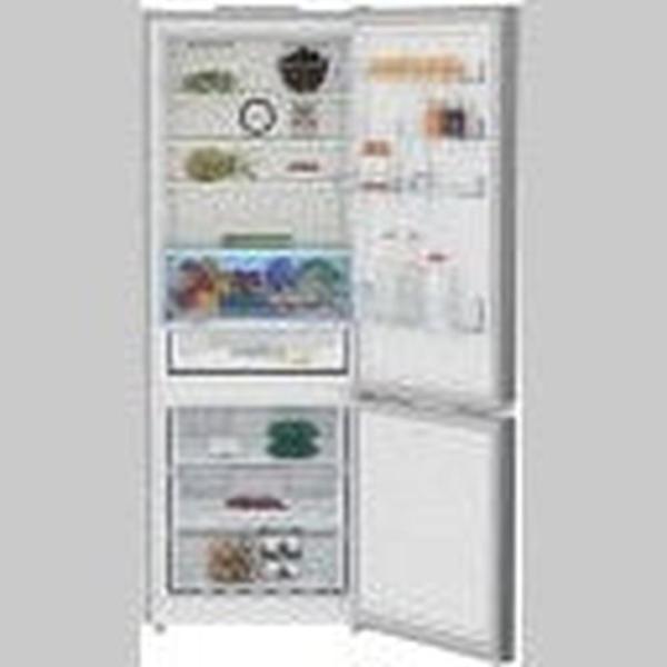 Beko 490L Inox Finish Double Door Bottom Mount Fridge Freezer with Inverter Compressor