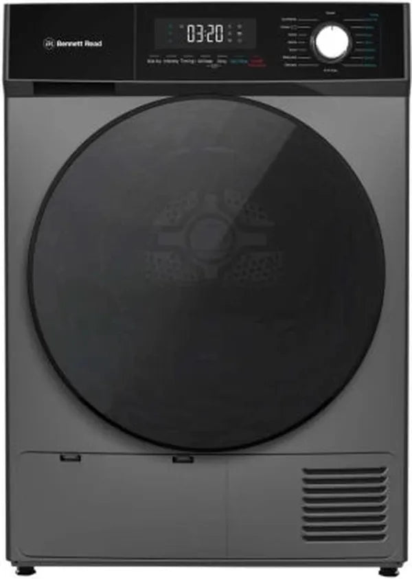 Bennett Read 8kg Deluxe Heat Pump Dryer - Grey & Black | 1000 RPM Spin | 16 Wash Programs | Energy Efficient A+