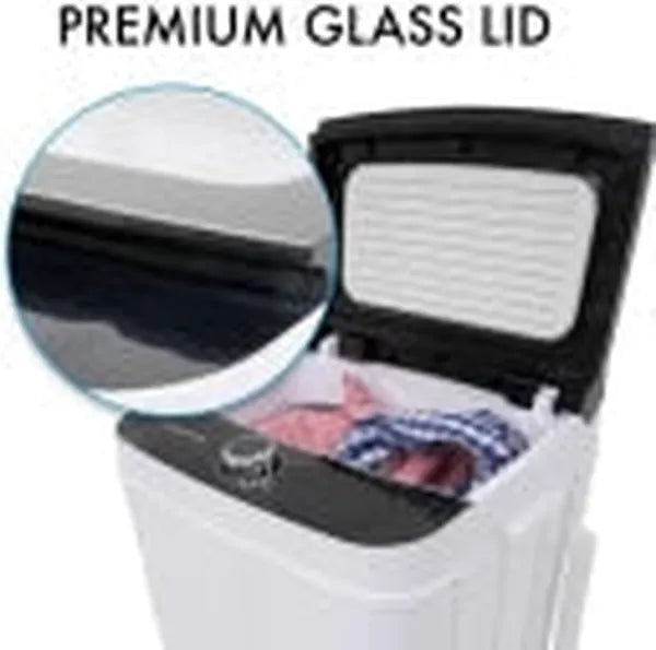 Bennett Read "Sponono" 7kg Compact Single Tub Washing Machine - White, Water Efficient & Space-Saving