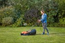 Black + Decker BEMW451BH-QS 1200W 32CM Electric Lawn Mower with Ergonomic Handle AC Adapter Rotary Push Lawn Mower (Black, Orange)