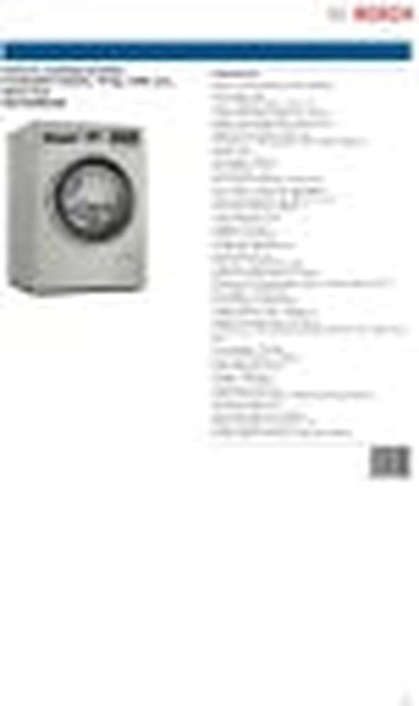 Bosch 10 kg WGA2540XZA WGA2540XZA - Silver