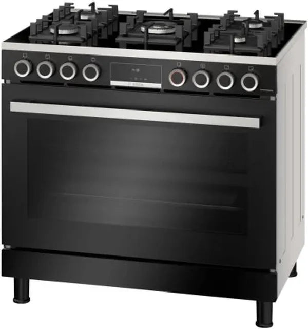Bosch PCQ7A5B90Z 90cm Stainless Steel 5-Burner Gas Stove with 125L Electric Oven