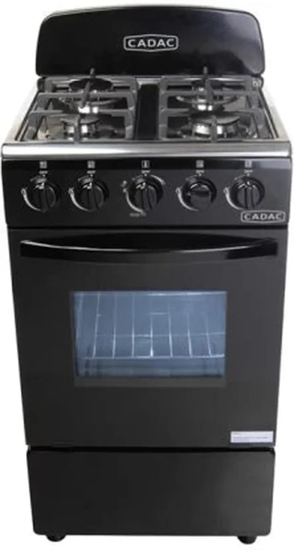 CADAC CADAC-500GS 4-Burner Stainless Steel Gas Stove with Electric Oven - LPG Fueled, Manual Ignition