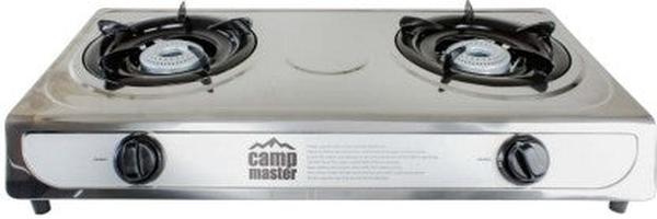 Camp Master CM04 2-Burner Stainless Steel Manual Gas Stove with LPG Fuel Type - Durable and Rust-Proof