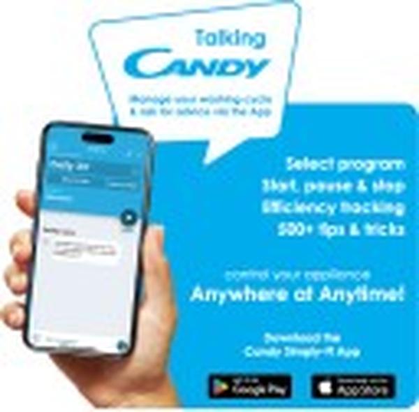 Candy 7kg SmartPro Steam Washing Machine with Wifi Control - Grey