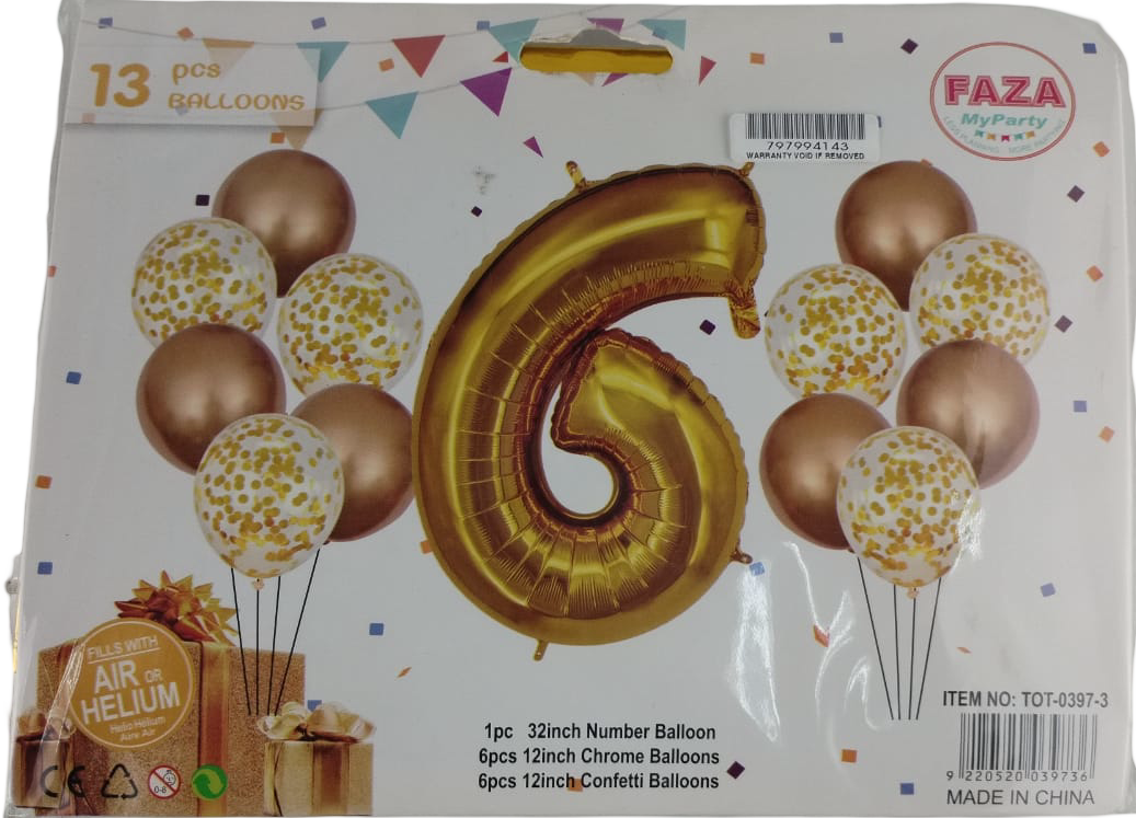 Casey 13pc Gold and White Balloon Set Nr.6