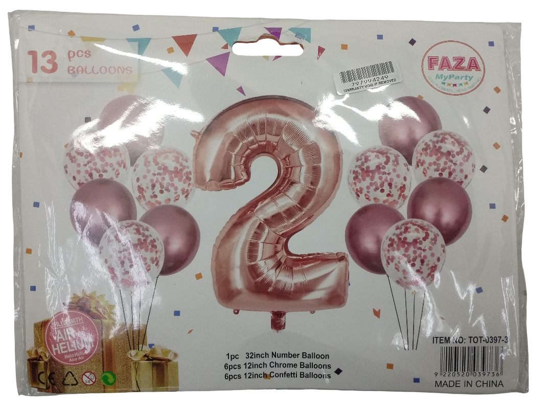 Casey 13pc Rose Gold and White Balloon Set Nr.2