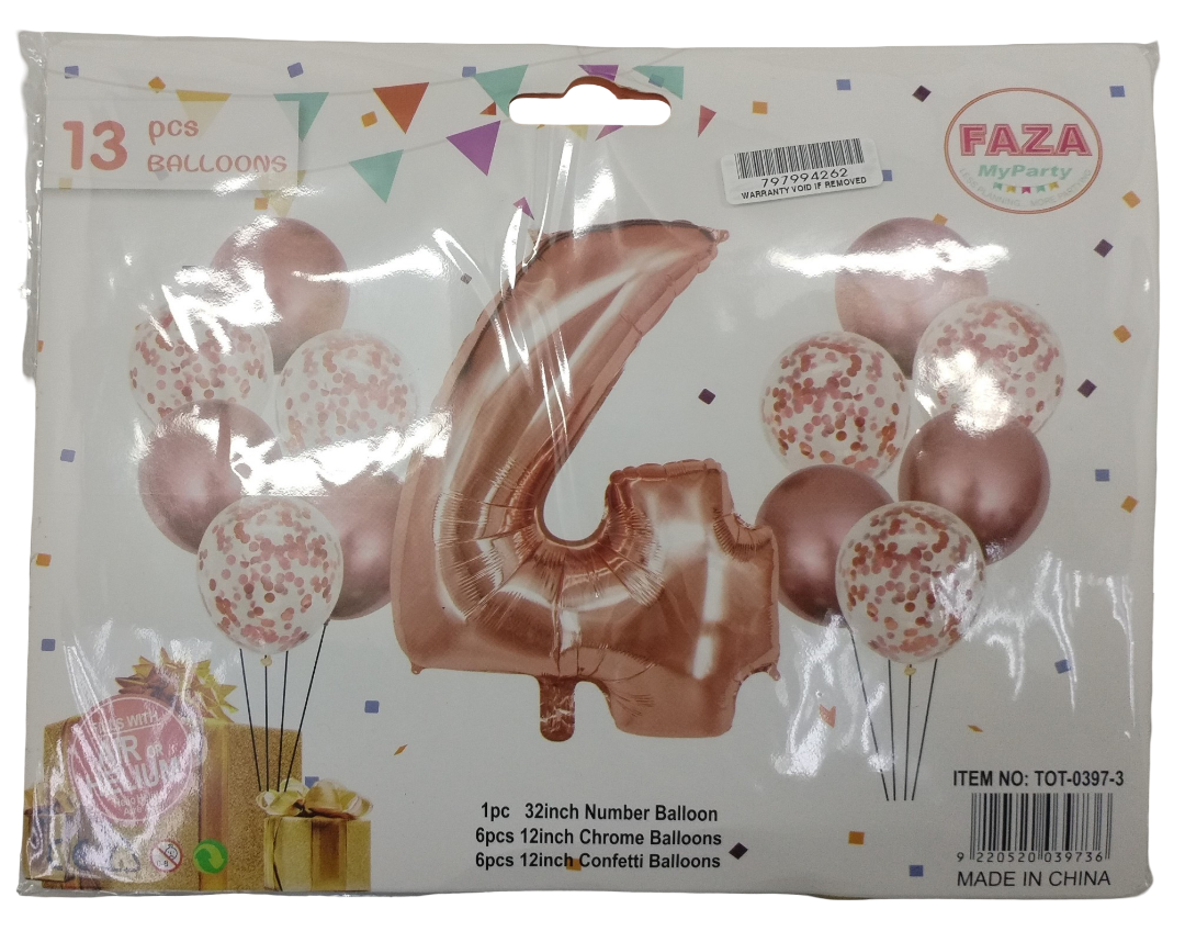 Casey 13pc Rose Gold and White Balloon Set Nr.4