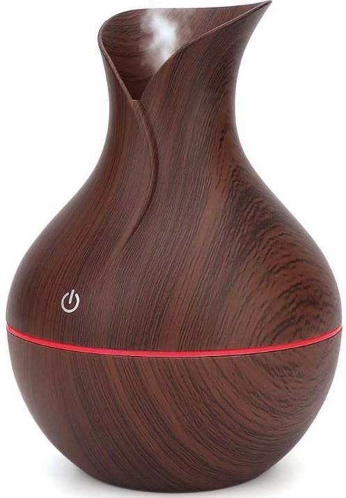 Casey Ultrasonic Aroma Portable Humidifier Dark Hollow Wood