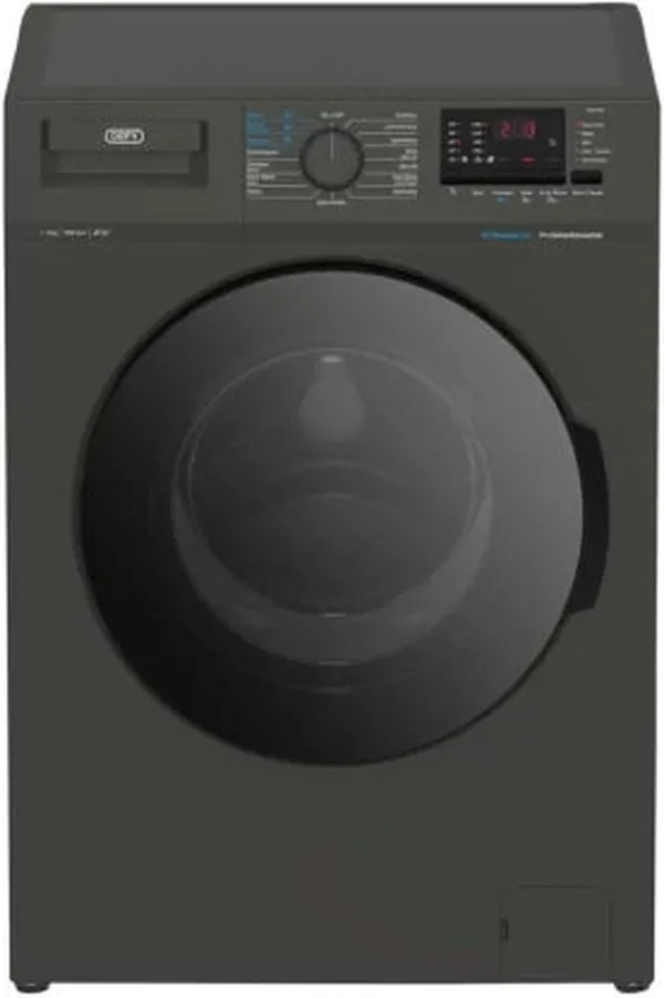 Defy DAW 389 9 kg SteamCure Front Loader Washing Machine - Stylish Grey, Energy Efficient & Quiet Operation