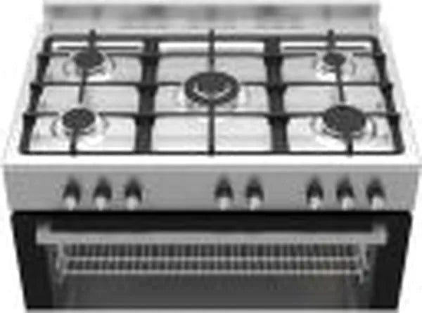 Defy DGS904 5-Burner Stainless Steel Manual Gas Stove with Oven - Versatile Cooking & Easy Temperature Control