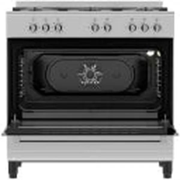 Defy DGS904 5-Burner Stainless Steel Manual Gas Stove with Oven - Versatile Cooking & Easy Temperature Control