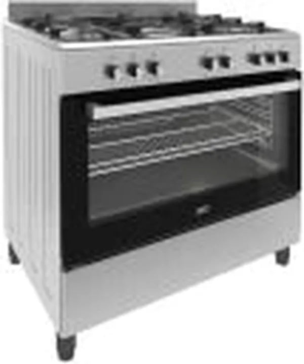 Defy DGS904 5-Burner Stainless Steel Manual Gas Stove with Oven - Versatile Cooking & Easy Temperature Control