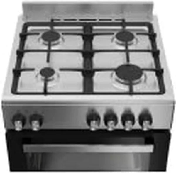 Defy DHG128 Stainless Steel 4-Burner Manual Gas Stove with Electric Oven - 56L Capacity