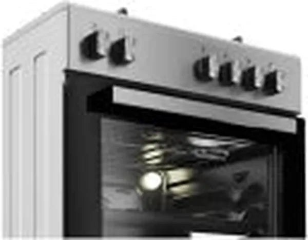 Defy DHG128 Stainless Steel 4-Burner Manual Gas Stove with Electric Oven - 56L Capacity