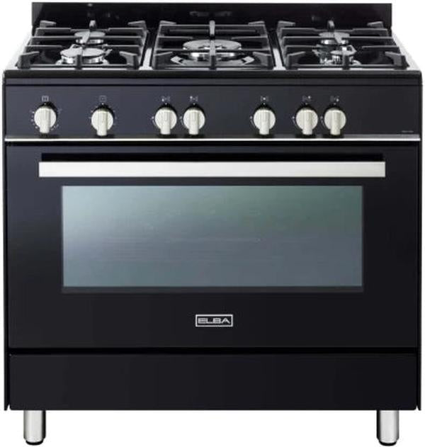 Elba 04/T65-450X Stainless Steel 5-Burner Gas Stove with Oven - Professional Kitchen Appliance