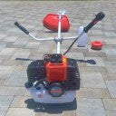 Generic Powerful Gasoline Brush Cutter and Pole Fuel Rotary Weed Sweeper Lawn Mower (Red and Black)