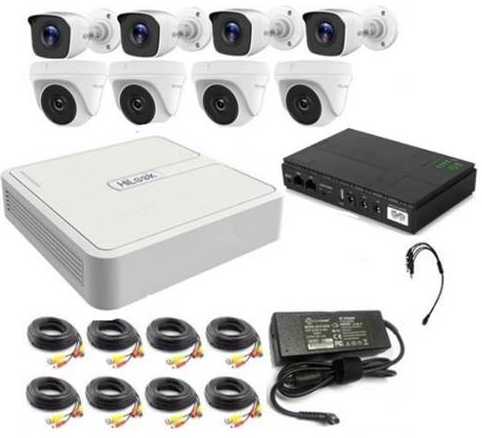 Hilook Kit 8 Channel DVR 8X Camera Plus Micro UPS