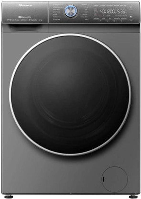 Hisense 12kg Front Loader Washing Machine WFQR1214VAJMWT - Grey | Large Capacity, Sportswear Cycle, Energy Efficient