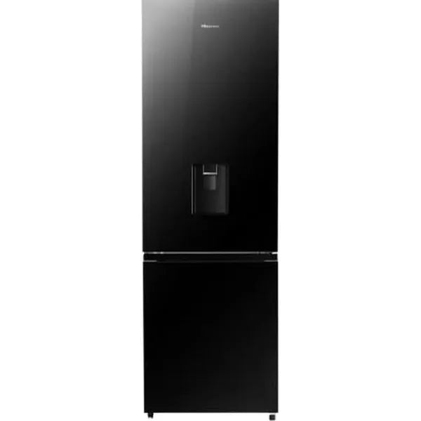 Hisense 347 L Double Door Bottom Mount Fridge (Black Glass, H450BMIB-WD)