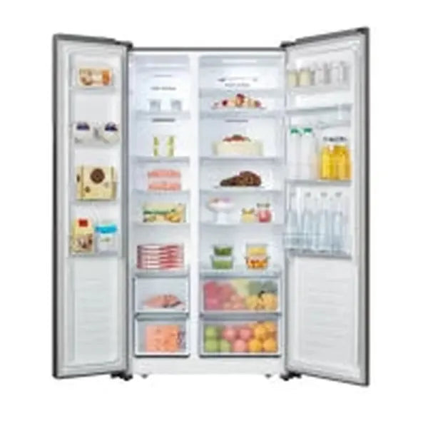 Hisense 508 L Side by Side Fridge (Titanium Inox, H670SIT-WD)