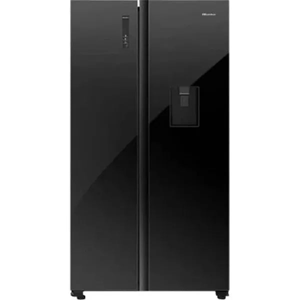Hisense 514 L Double Door Fridge (Black Glass, H670SMIB-WD)