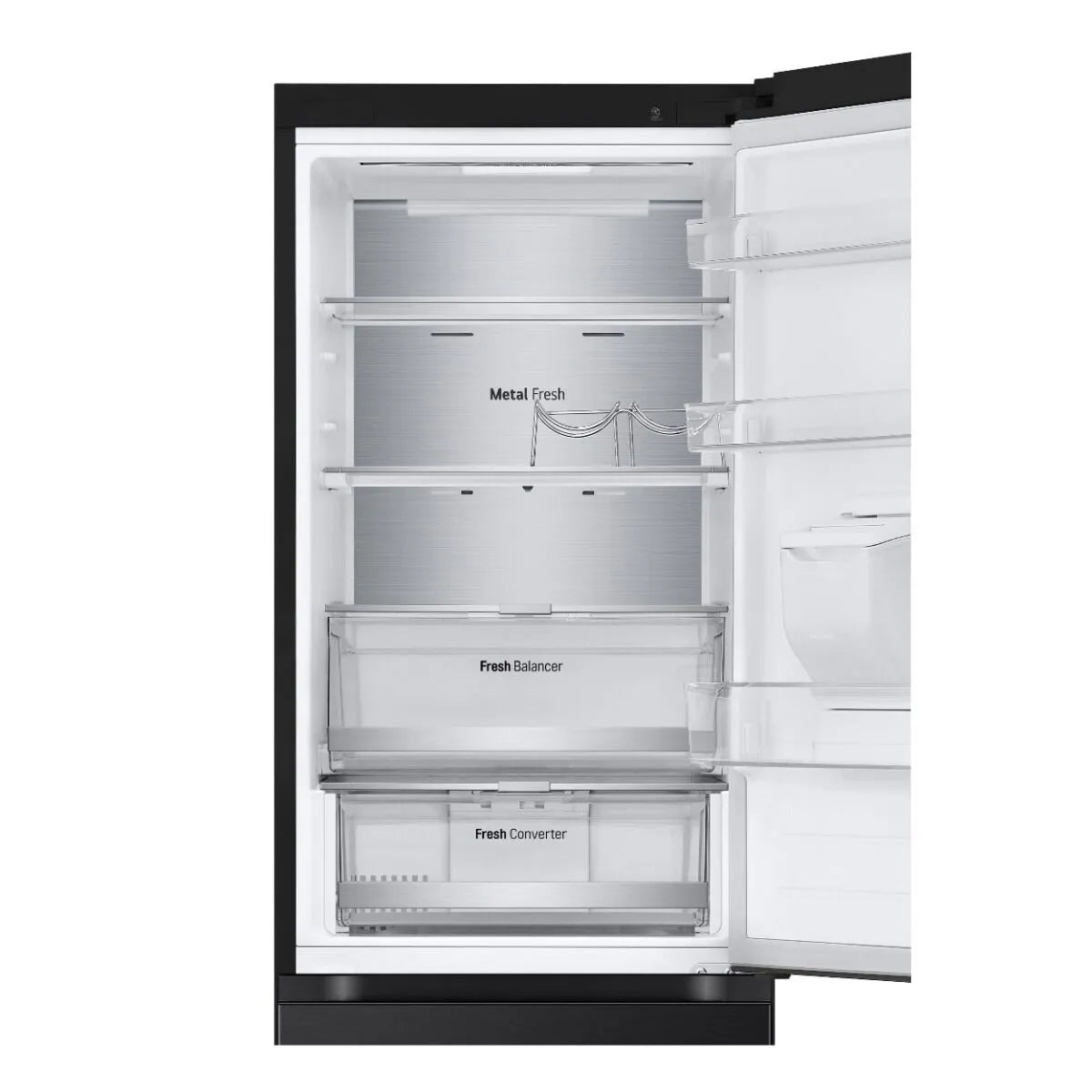 LG 343L Essence Matte Black Combi Fridge - GC-F459FSUW