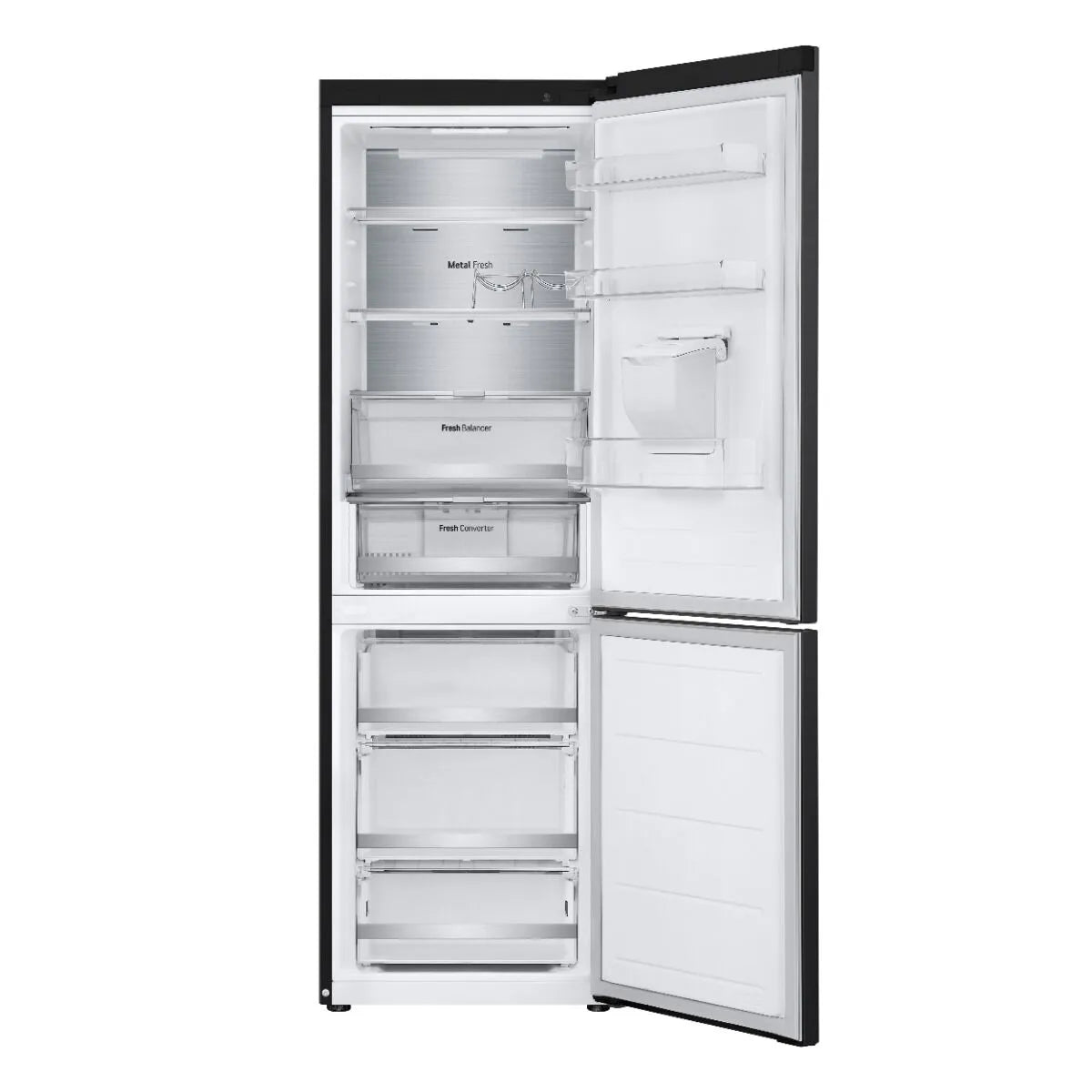 LG 343L Essence Matte Black Combi Fridge - GC-F459FSUW