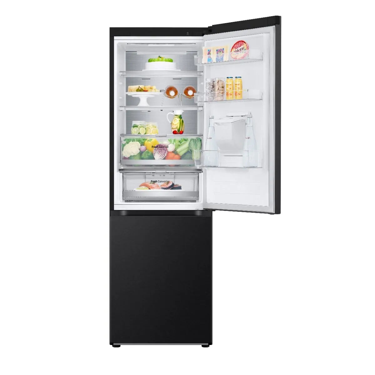 LG 343L Essence Matte Black Combi Fridge - GC-F459FSUW