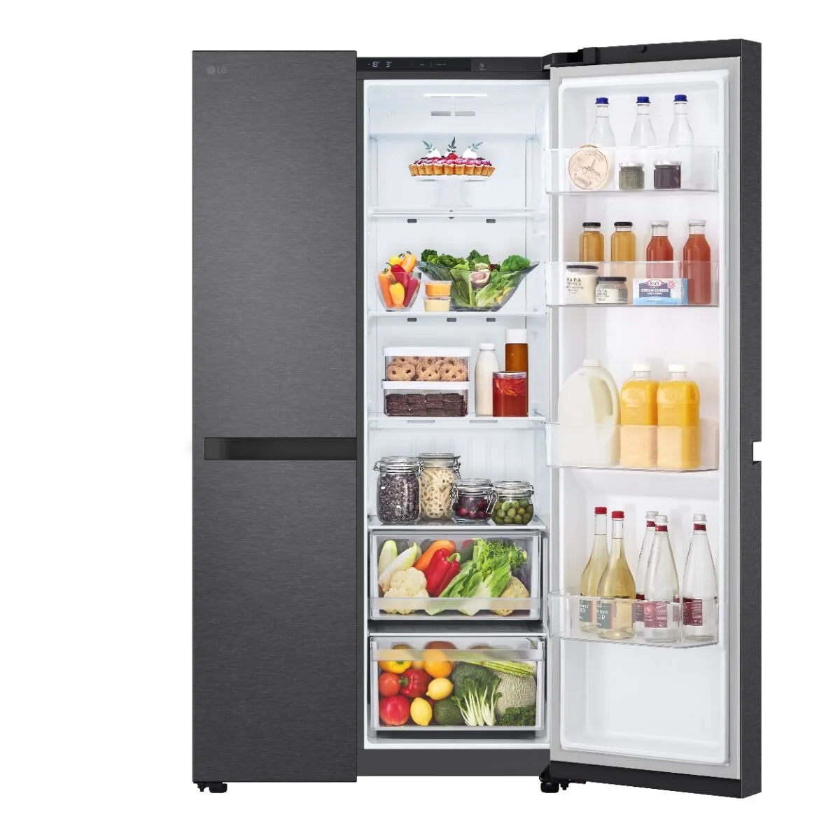 LG 703l Black Side-By-Side Fridge - GC-B257KQJW