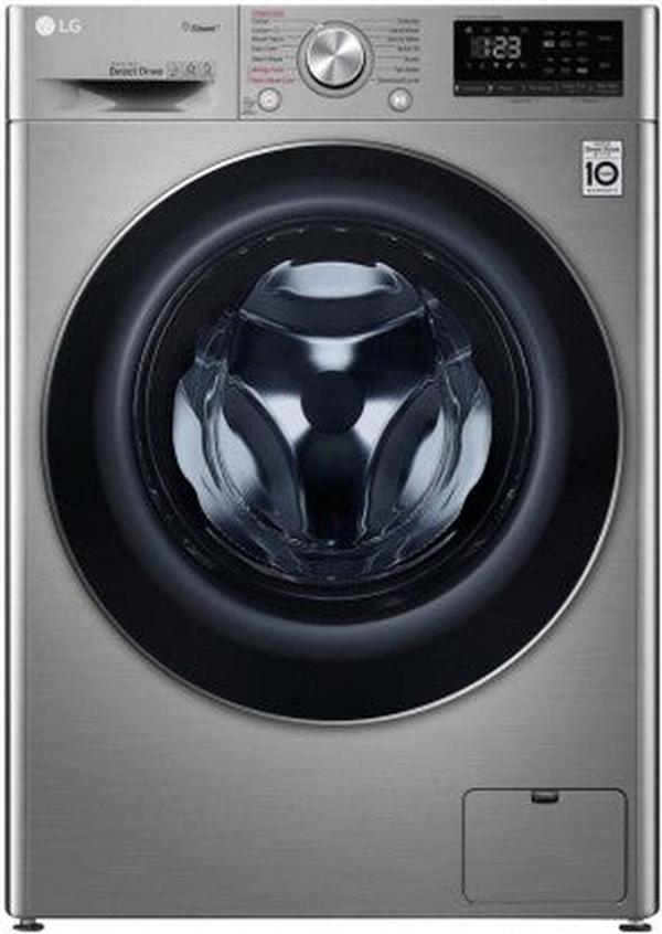 LG 8.5 kg Vivaci Front Loader Washing Machine F2V5GYP2TE - Silver | Powerful Steam Cleaning, Large Capacity