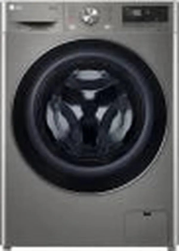 LG 9 kg Front Load Washing Machine F2V5FYPYP - Silver with 1400 RPM, 10 Wash Programs, and AI Direct Drive Technology