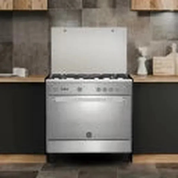 La Germania 90cm Classica Valore Stainless Steel 5-Burner Gas Stove with Fan-Assisted Gas Oven and Rotisserie