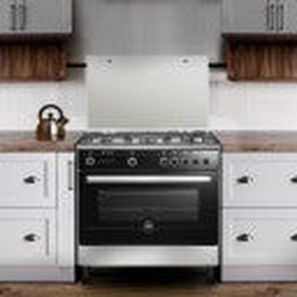 La Germania 90cm Stainless Steel 5-Burner Gas Stove with Fan-Assisted Gas Oven and Rotisserie