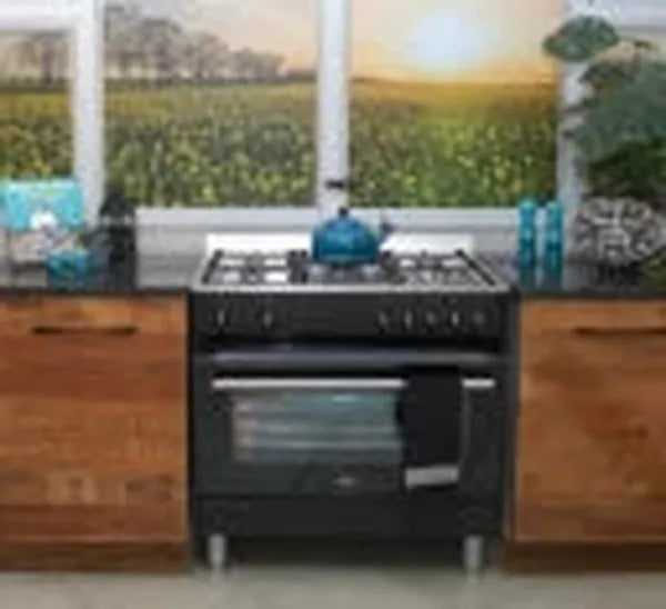 La Germania 90cm Stainless Steel 5-Burner Gas Stove with Oven - RUS95C81DNE - Perfect for Home Cooking