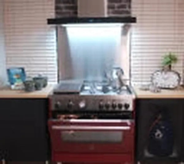 La Germania AMS95C61LBVI 90cm Stainless Steel 5-Burner Gas Stove with 142L Dual Fan Electric Oven