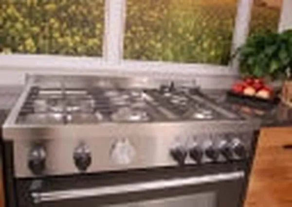 La Germania AMS95C81BNE 90cm Stainless Steel 5 Burner Gas Stove with Fan Assisted Oven